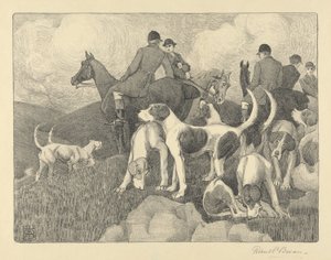 ミート（紙の上に白で強調されたクレヨンとグレーのウォッシュ） 作： Robert Polhill Bevan